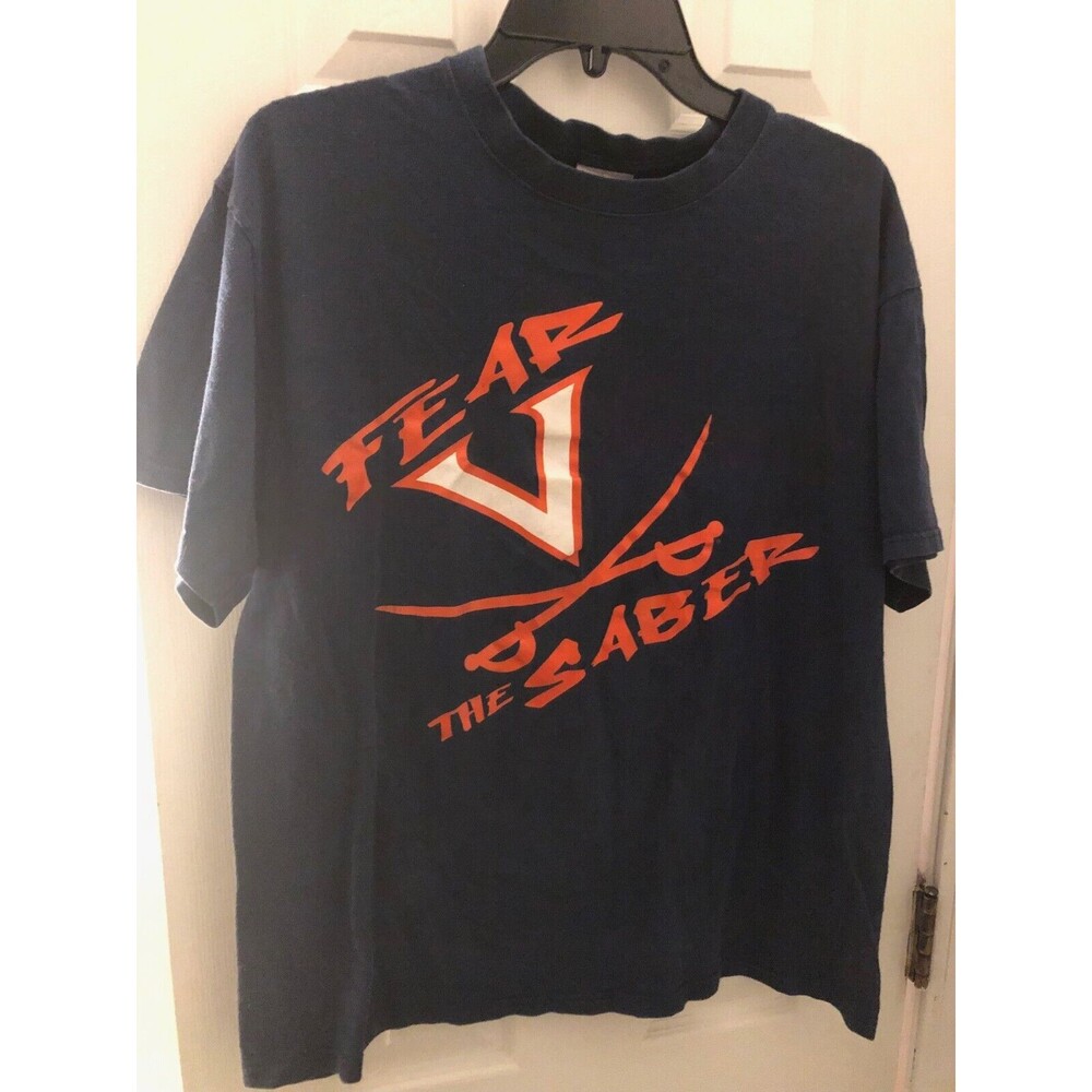 University of Virginia Cavaliers Fear The Saber Short sleeve T shirt‎ Blue Large